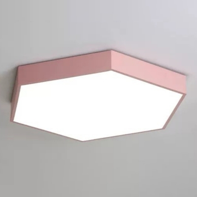 Modern Light Hexagon Metal LED Flush Mount Ceiling Lamp for Baby Boys and Girls Room