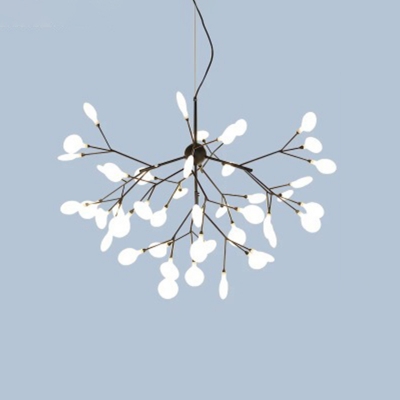 Post Modern Decoration LED Chandeliers White Firefly LED Lights for Living Room Bedroom
