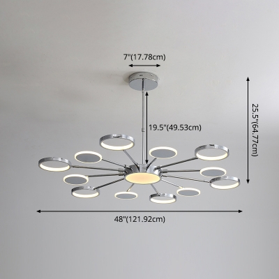 Ring and Round Shape Chandelier Metal Shade 25.5