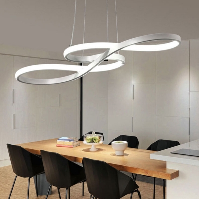 Metal Music Note Chandelier Modern style Dining Table Creative Simple Pendant Lamp