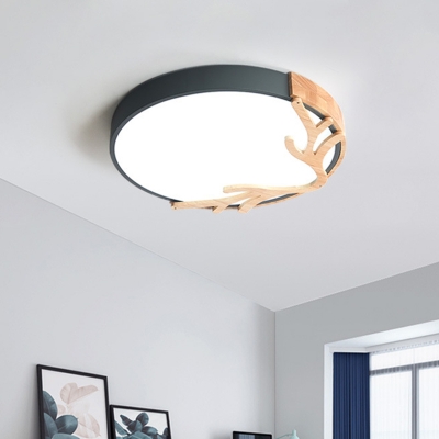 Modern Round Flushmount Metal LED Flush Mount Ceiling Light for Kid's Room