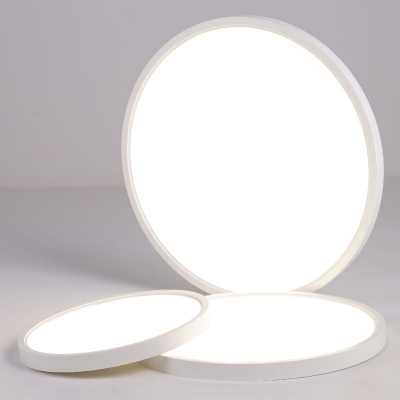 1 Inch Height Acrylic Ceiling Lighting Nordic Style LED White Flush for Living Room Bedroom
