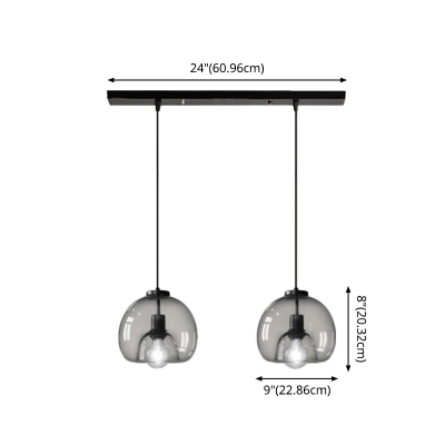 Black Jug Hanging Lamp Designers Style Glass Decorative Suspended Light