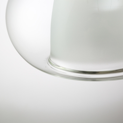 Double Glass Shade Teardrop Hanging Light Modernism 1 Light Pendant Lamp for Bedroom