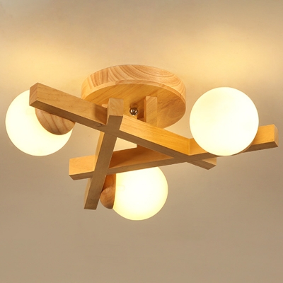 Open Bulb Living Room Ceiling Light Metal 5.5