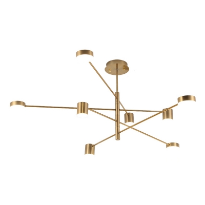Sputnik Chandelier Lighting 48.5 Inchs Wide Modernism Metal Pendant Light Fixture for Living Room