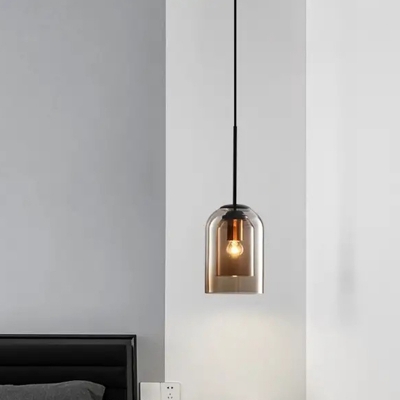 Double Layer Glass Jug Hanging Light Modern Design Glass Pendant Light for Hallway