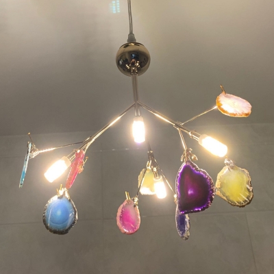 Carnelian Shade Island Pendant Lighting Simplistic LED Hanging Light Fixture