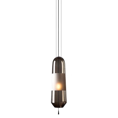 Post Modern Geometric Hanging Light Fixture Glass 1 Light Mini Pendant for Bar Cafe