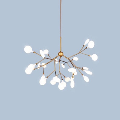 Post Modern Decoration LED Chandeliers White Firefly LED Lights for Living Room Bedroom
