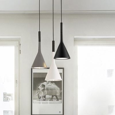 Metal Geometric Hanging Light Macaron Nordic 6 Inchs Wide Single Light Suspended Lamp for Children Room