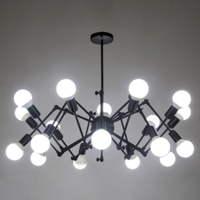 Spider Shape Pendant Lighting Industrial Style Iron for Bedroom Living Room Ceiling Chandelier
