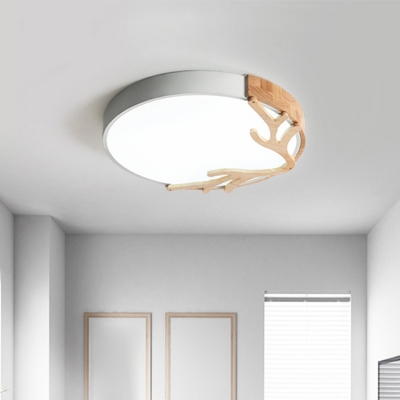 Modern Round Flushmount Metal LED Flush Mount Ceiling Light for Kid's Room