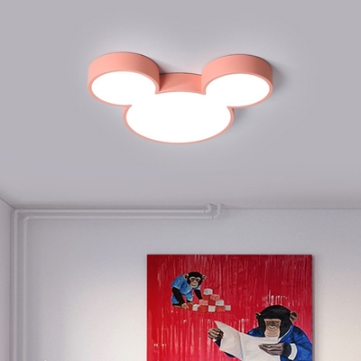 LED Light Creative Mouse Shape Acrylic Flush Mount Light 23 Inchs Long for Kindergarten
