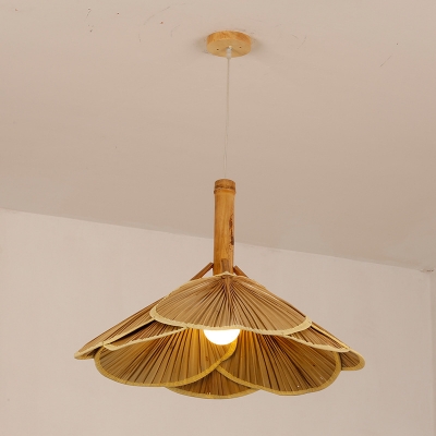 Modern Fan Ceiling Light Bamboo 24