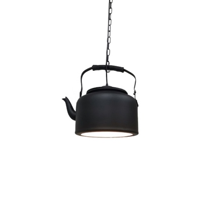 Metal Kettle Shade Single Head Pendant Light 16 Inchs Wide for Restaurant Coffee House
