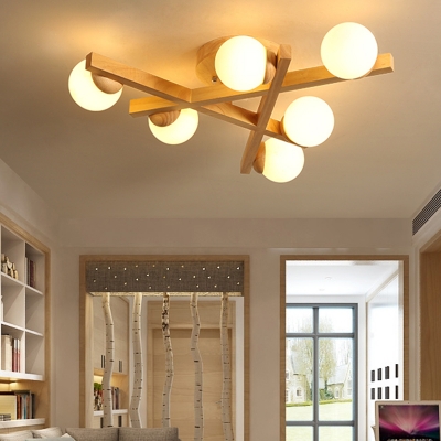 Open Bulb Living Room Ceiling Light Metal 5.5