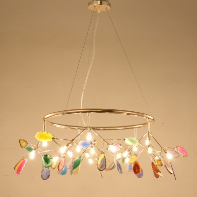 Carnelian Shade Island Pendant Lighting Simplistic LED Hanging Light Fixture