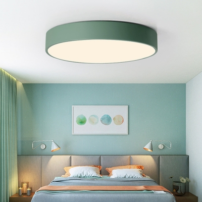 LED Modern Lighting Round Metallic Flush Mount Ceiling Light for Kid's Room