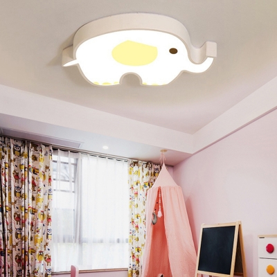 1 LED Light Funny Ceiling Light Acrylic Animal Shade Flush Mount Ceiling Light for Children Bedroom