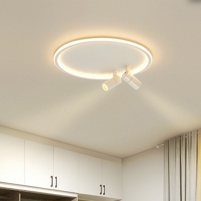 3 LED Light Contemporary Ceiling Light Circle Acrylic Shade Flush Mount Ceiling Light for Bedroom