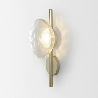 Abstract Sconce Light Post-Modern Glass 8 Inchs Wide Wall Mount Lamp with Decorative Rod