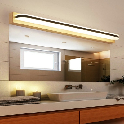 Modern Led Lights for Vanity Mirror Ambient Lighting Wooden Vanity Light Fixture for Bathroom