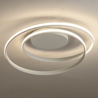 Acrylic LED Ceiling Mount Light Fixture Simplicity Style Circle Close To Ceiling Lamp