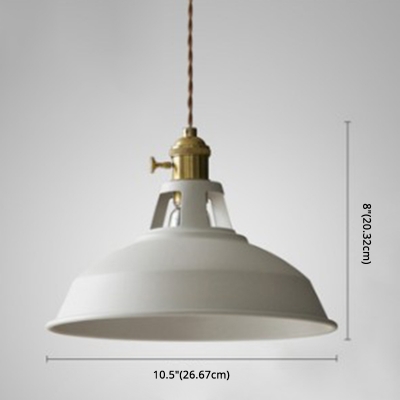Contemporary Ceiling Pendant Circle Ceiling Mount with 1 Light Metal Shade Single Pendant for Kitchen