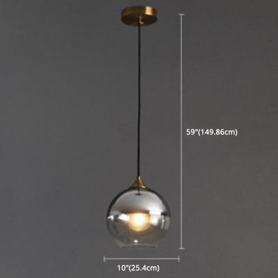 Globe Hanging Lights Post Modern Glass Mini LED Pendant Lamp for Bedroom