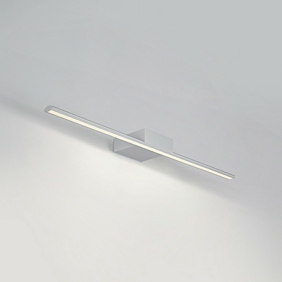 Minimalist Style LED Wall Mounted Vanity Lights Metal Simple Bathroom Vanity Sconce in White