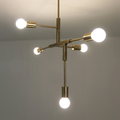 40.5 Inchs Wide Sputnik Chandelier Lighting 5 Lights Modernism Metal Pendant Light Fixture