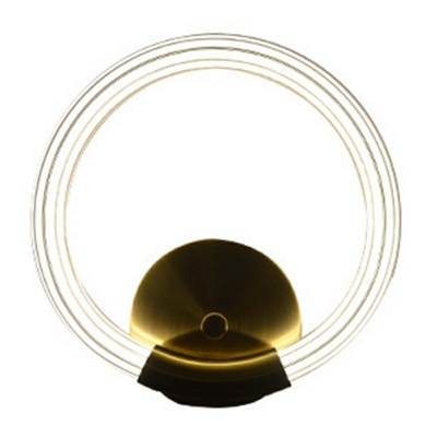 Accent Post Modern Lighting Led Curved Wall Lighting Brass Arcylic Shaped Wall Sconce