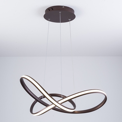 Crossed Acrylic Chandelier Modern Living Room Coffee Linear LED 1-Light Suspension Lighting