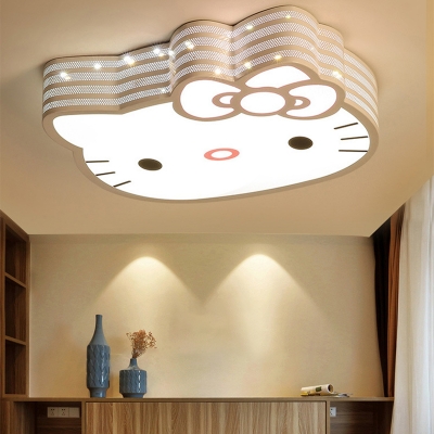 Cute Ceiling Light with 1 Light Acrylic Geometric Shade Flush Mount Ceiling Light for Living Room