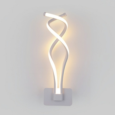 Decorative Modern Curved Led Wall Light Plastic Curl Led Outward Light Wall Sconce Indoor Home Wall Lighting