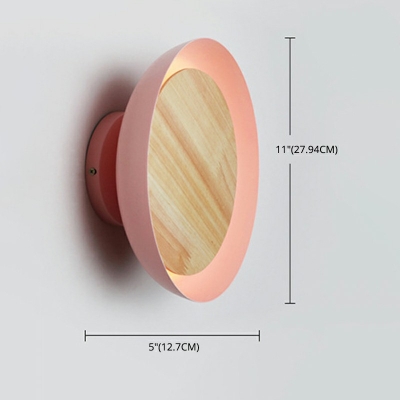 Flared LED Wall Sconce Post Modern Wooden 11.5 Inchs Length Wall Mount Light for Children's Bedroom