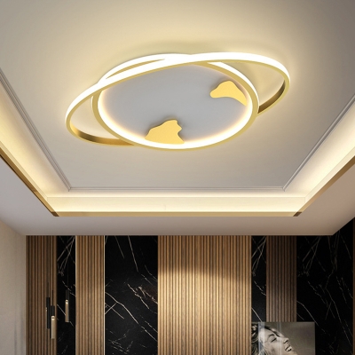 Imaginative Ceiling Light with 1 LED Light Geometric Acrylic Shade Flush Mount Ceiling Light for Living Room