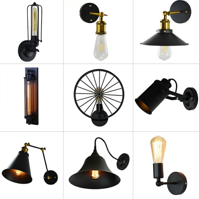 Industrial Creative Shaped Mirror Front Lamp Metal Wall Lamp