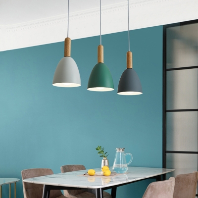 Modern Ceiling Pendant Metal Dome Shade with 3 Light Metal Ceiling Mount Multi Light Pendant Light for Kitchen