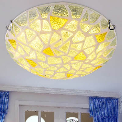 Tifanny Ceiling Light with 4 Light Glass Dome Shade Flush Mount Ceiling Fixture for Bedroom