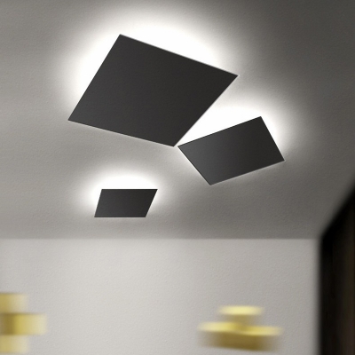1 LED Light Simplicity Ceiling Light Square Acrylic Shade Flush Mount Ceiling Fixture for Restaurant