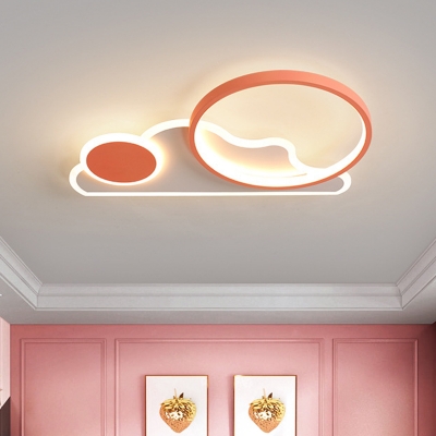 Acrylic Geometric Shade Creative Ceiling Light 3 LED Light Flush Mount Ceiling Light for Children Bedroom
