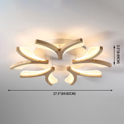 LED Light Simplicity  Ceiling Fixture Metal Ceiling Mount Acrylic Geometric Shade Semi Flush for Bedroom