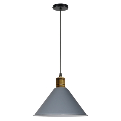 Macaron Cone Shade Pendant Nordic Living Room 1-Bulb Hanging Lamp made of Aluminum