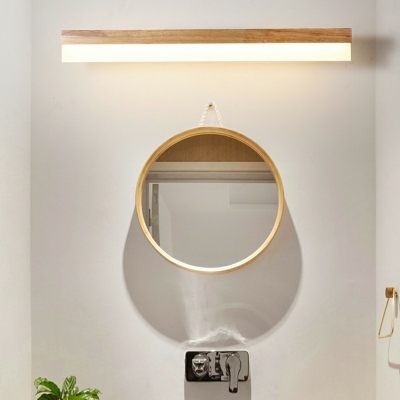 Minimalist Vanity Mirror Light Bathroom Wood LED Vanity Sconce Lights