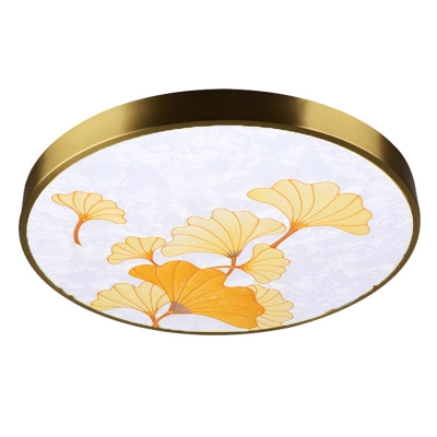 Modern Ceiling Fixture with 1 LED Light Circle Glass Shade Ceiling Light Fixture for Living Room