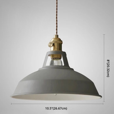 Multiple Macaron Color Nordic Living Room Pendant Metal Pot Lid Shade 1-Bulb Hanging Lamp