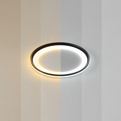 Acrylic Circular Flushmount Ceiling Lamp 16 Inchs Wide Nordic Style LED Flush Mount Lighting for Bedroom