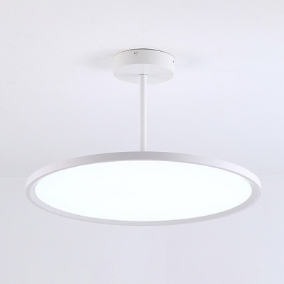 Contemporary Disc LED Pendant Light White Acrylic Shade for Dining Room